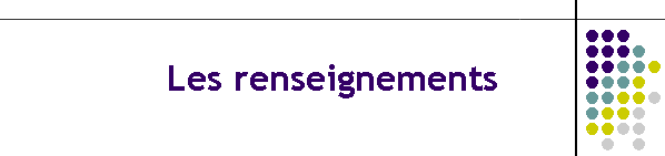 Les renseignements