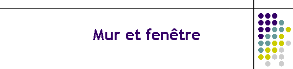 Mur et fentre